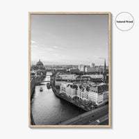 Berlin Skyline Black and White Fine Art Photo Print, Poster, Germany, Berliner Dom, Fernsehturm