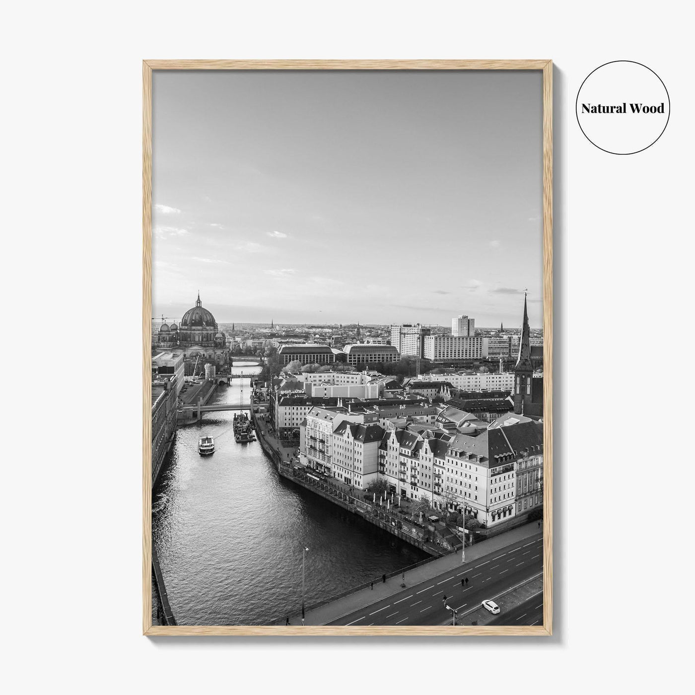 Berlin Skyline Black and White Fine Art Photo Print, Poster, Germany, Berliner Dom, Fernsehturm