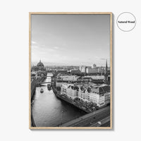 Berlin Skyline Black and White Fine Art Photo Print, Poster, Germany, Berliner Dom, Fernsehturm