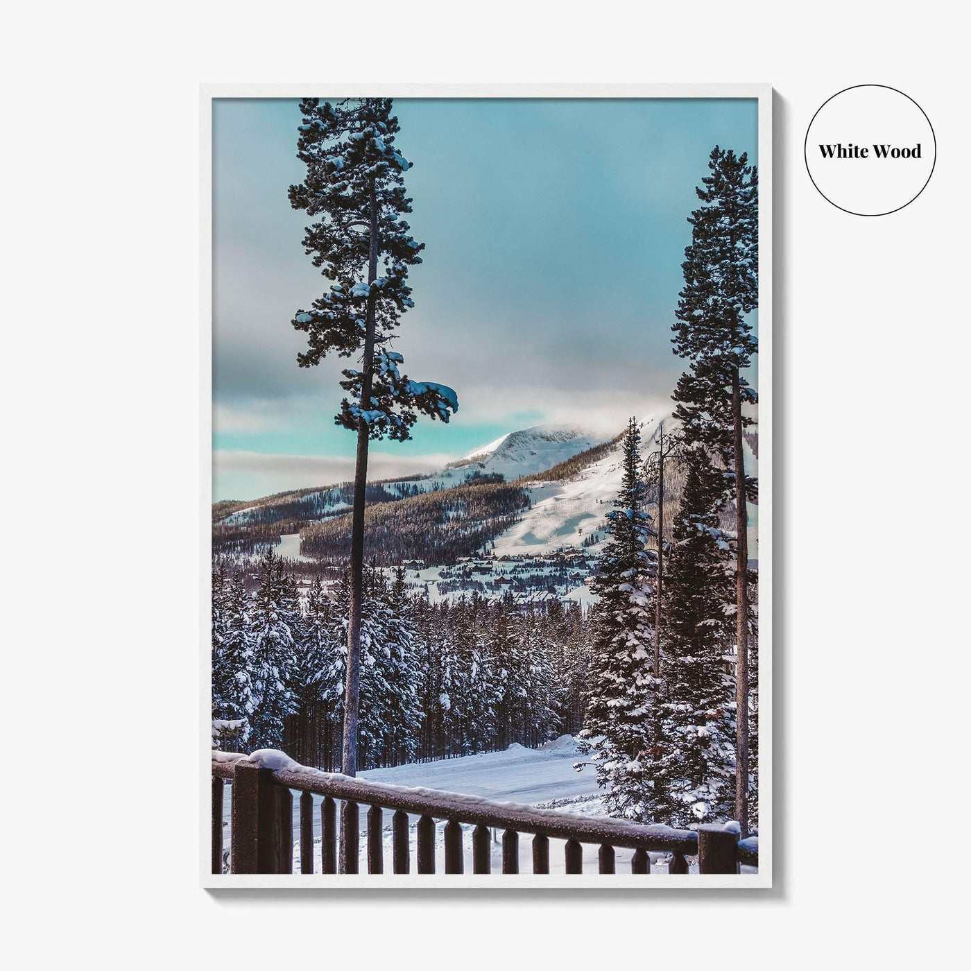 Big Sky Fine Art Photo Print, Montana, Yellowstone National Park, Winter Landscape, Wall Decor