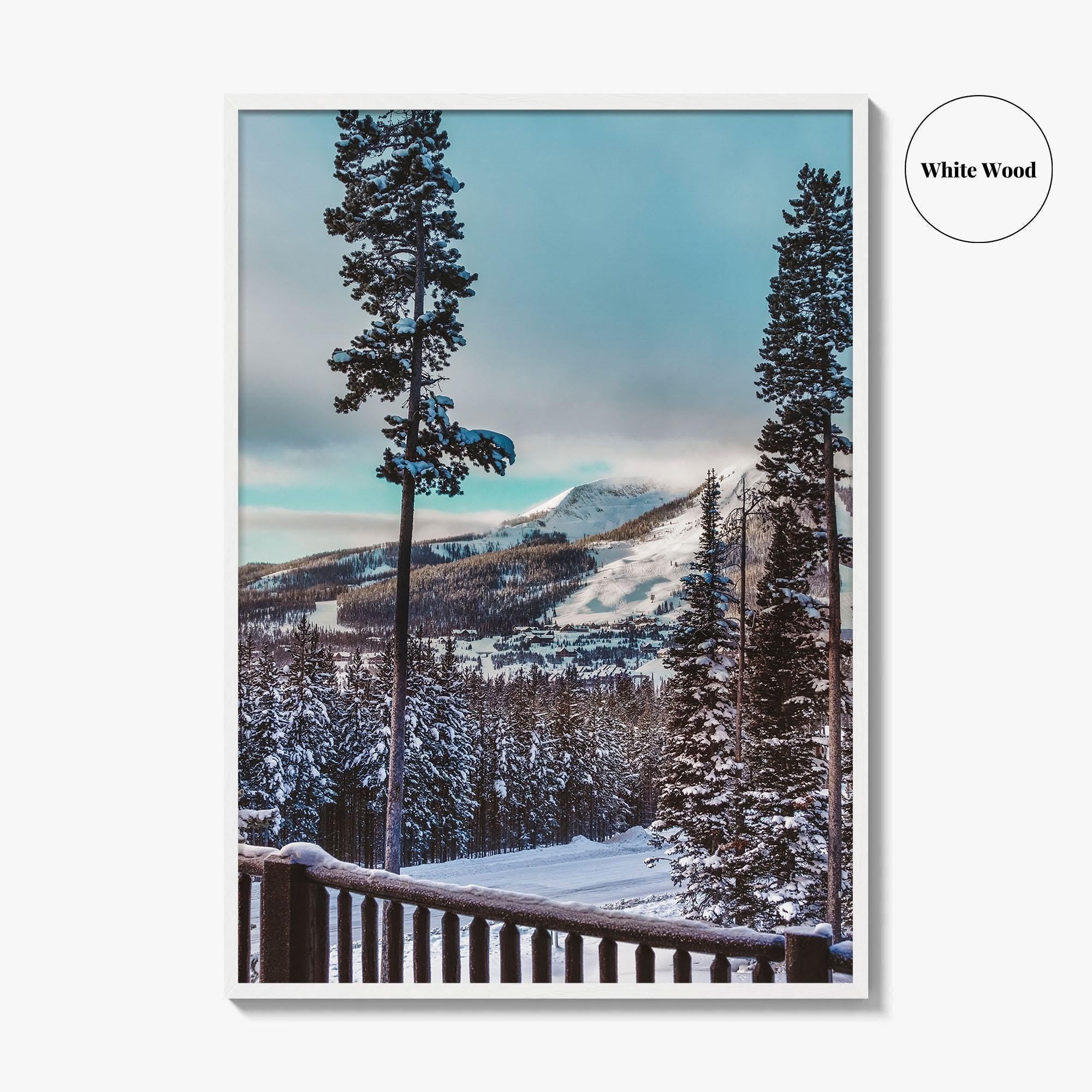Big Sky Fine Art Photo Print, Montana, Yellowstone National Park, Winter Landscape, Wall Decor