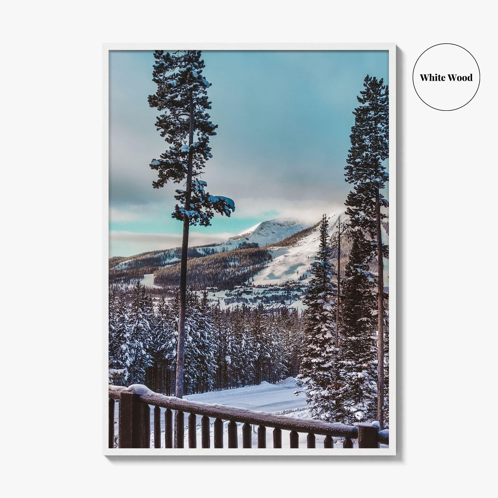 Big Sky Fine Art Photo Print, Montana, Yellowstone National Park, Winter Landscape, Wall Decor