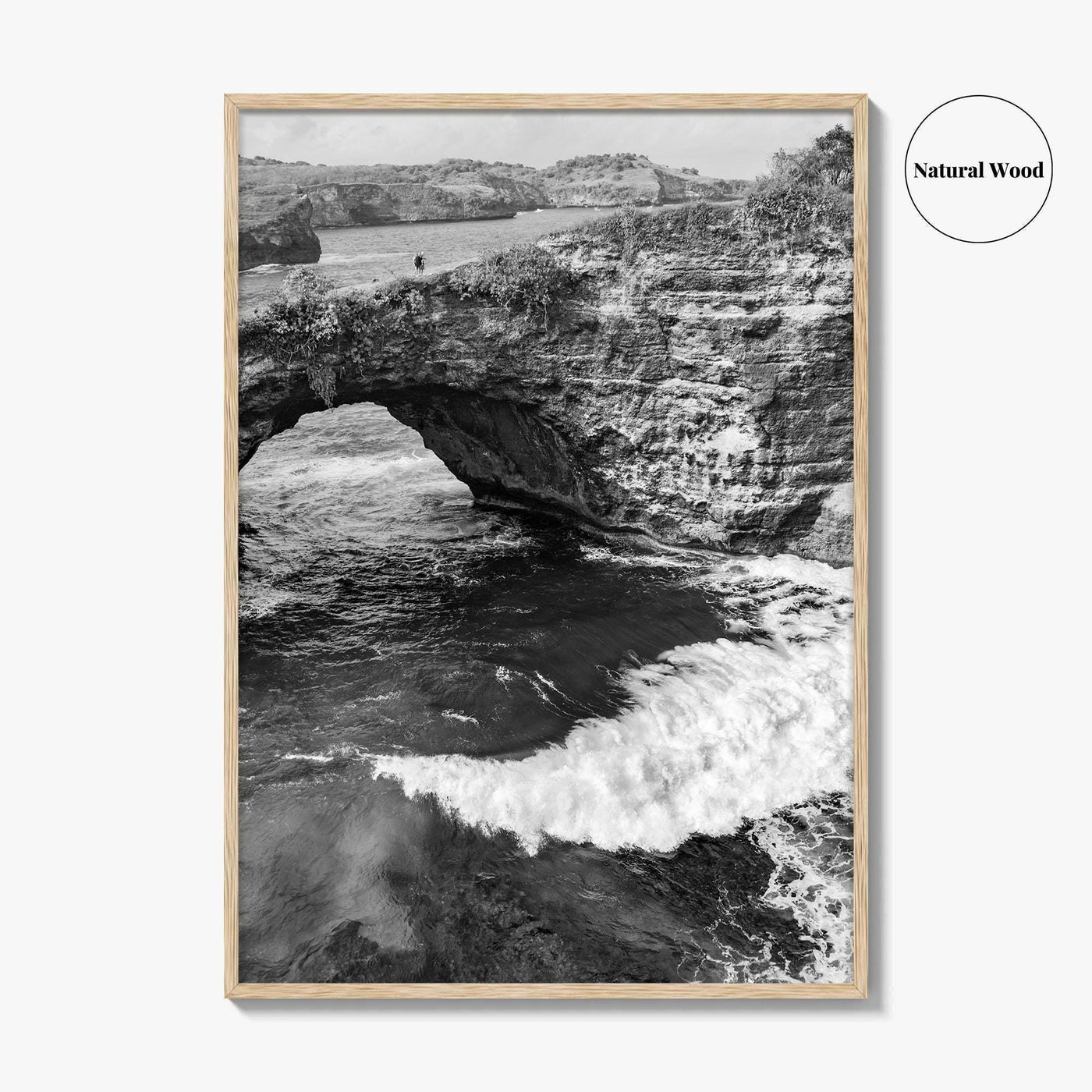 Bali Black and White Fine Art Photo Print, Nusa Penida Broken Bay, Indonesia Poster