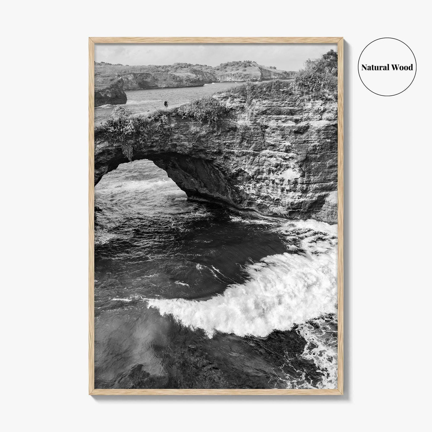 Bali Black and White Fine Art Photo Print, Nusa Penida Broken Bay, Indonesia Poster