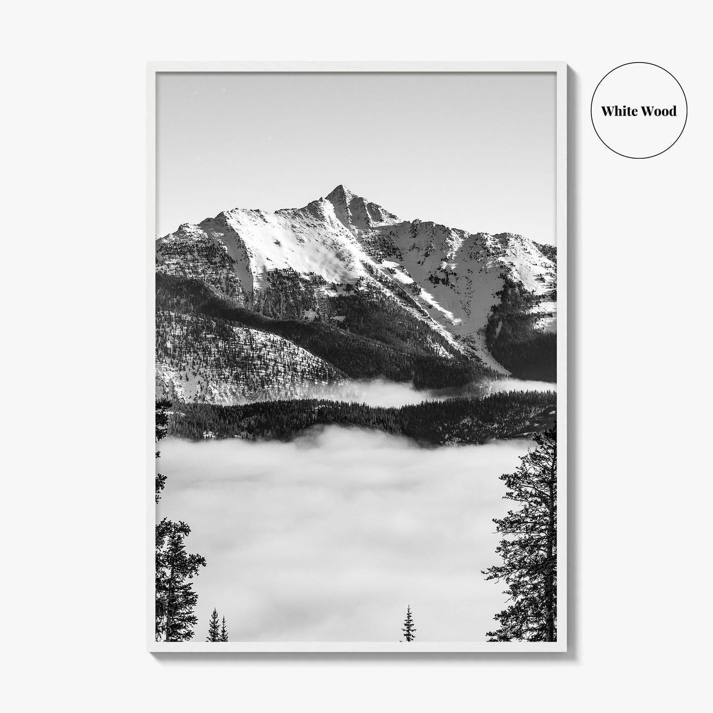 Big Sky Black and White Fine Art Photo Print, Montana USA, Wall Decor Poster