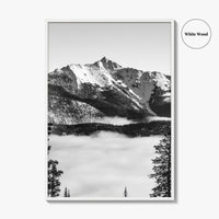 Big Sky Black and White Fine Art Photo Print, Montana USA, Wall Decor Poster