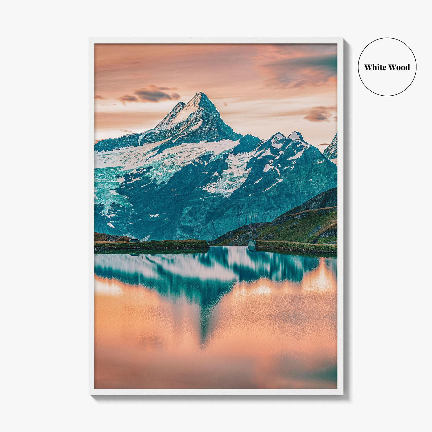 Bachalpsee Switzerland Fine Art Photo Print, Bernese Alps Wall Poster, Schreckhorn Wetterhorn Grindelwald