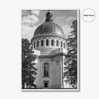 Annapolis Black and White Fine Art Photo Print, Naval Academy Chapel, Maryland, Wall Poster