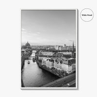 Berlin Skyline Black and White Fine Art Photo Print, Poster, Germany, Berliner Dom, Fernsehturm