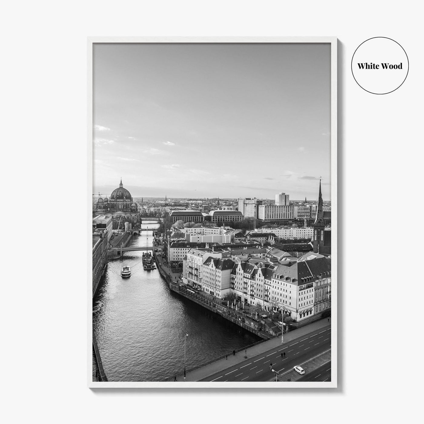 Berlin Skyline Black and White Fine Art Photo Print, Poster, Germany, Berliner Dom, Fernsehturm