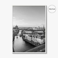 Berlin Skyline Black and White Fine Art Photo Print, Poster, Germany, Berliner Dom, Fernsehturm