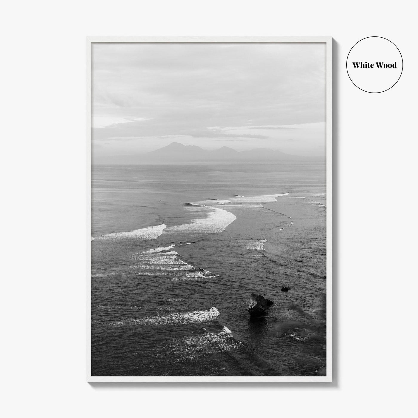 Bali Black and White Fine Art Photo Print, Indonesia Wall Decor Poster, Uluwatu