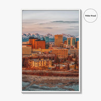 Anchorage Fine Art Photo Print, Alaska Aerial Photo, Wall Decor Poster, USA