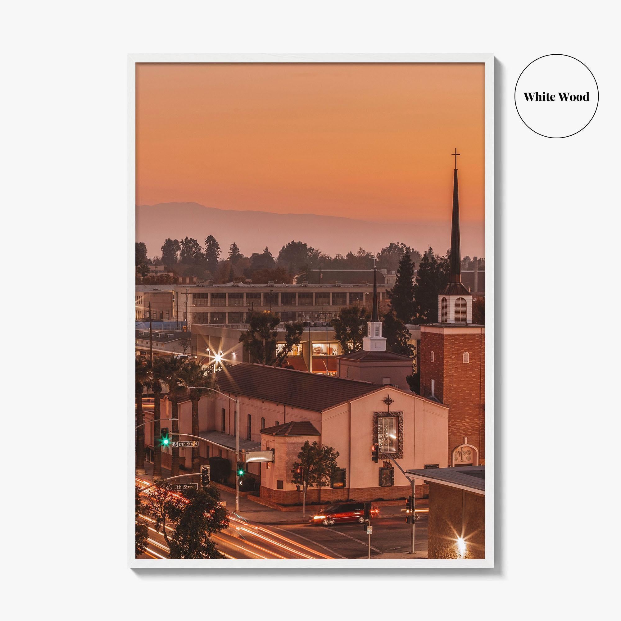 Bakersfield Fine Art Photo Print, California USA Poster, Kern County, Historic Downtown