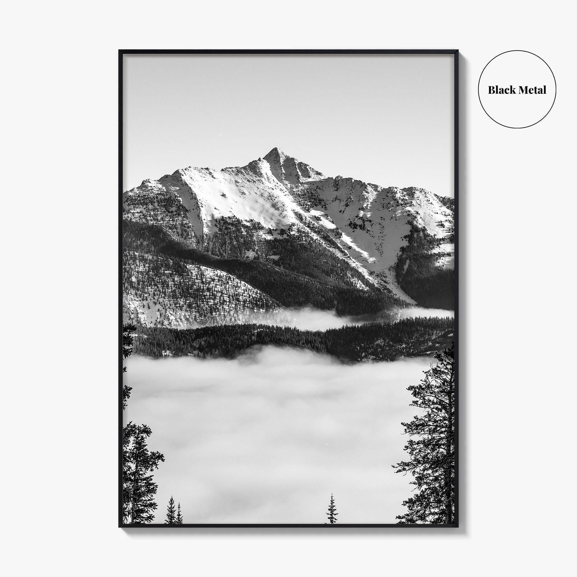 Big Sky Black and White Fine Art Photo Print, Montana USA, Wall Decor Poster