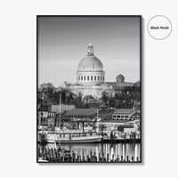 Annapolis Skyline Black and White Fine Art Photo Print, Maryland, Chesapeake Bay Poster