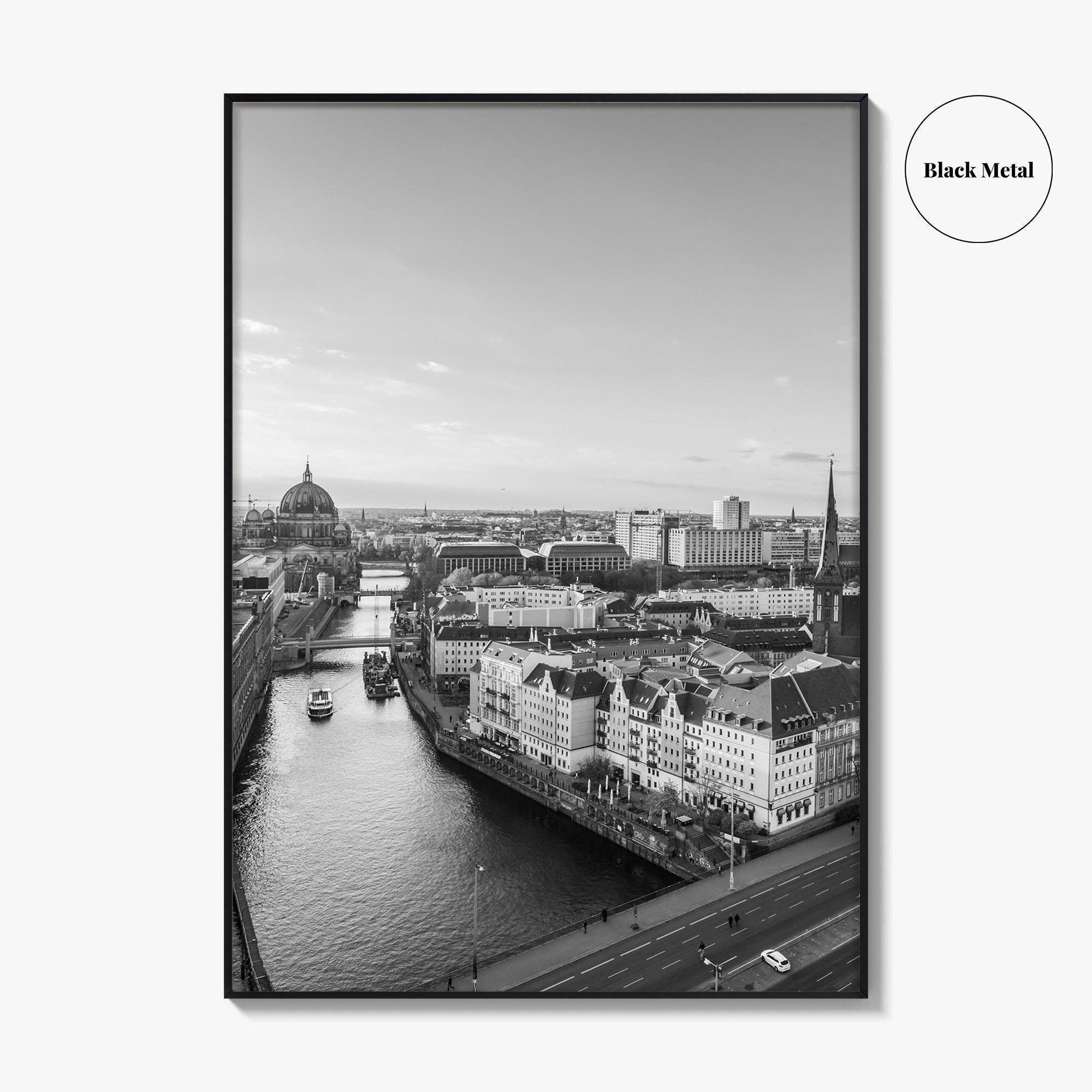 Berlin Skyline Black and White Fine Art Photo Print, Poster, Germany, Berliner Dom, Fernsehturm