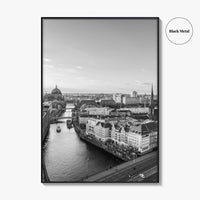 Berlin Skyline Black and White Fine Art Photo Print, Poster, Germany, Berliner Dom, Fernsehturm