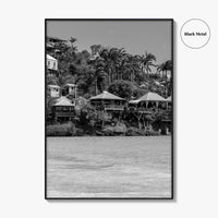 Antigua and Barbuda Black and White Fine Art Photo Print, Caribbean Poster