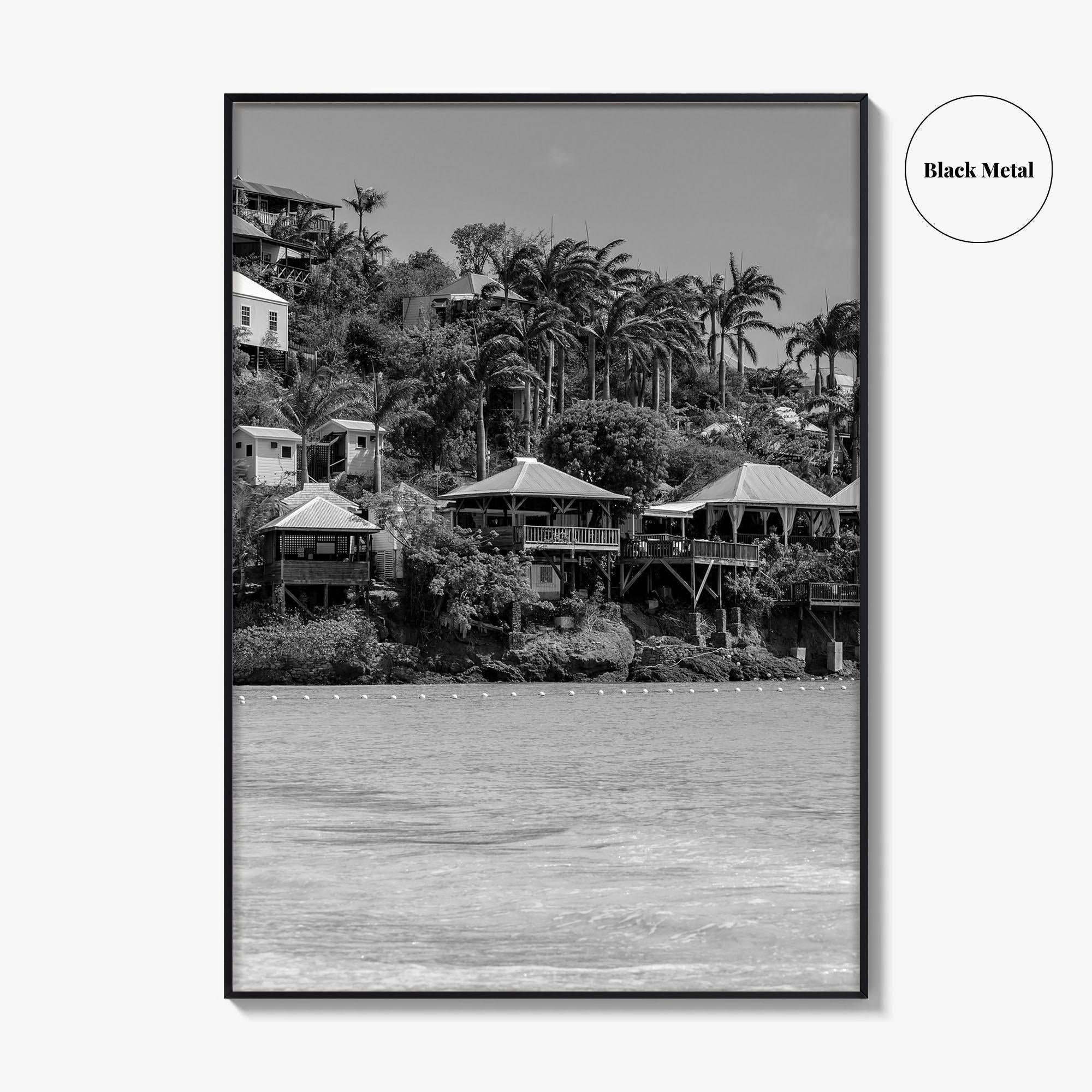 Antigua and Barbuda Black and White Fine Art Photo Print, Caribbean Poster