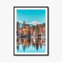 Bend Fine Art Photo Print, Mirror Pond Deschutes River, Oregon USA Wall Decor Poster
