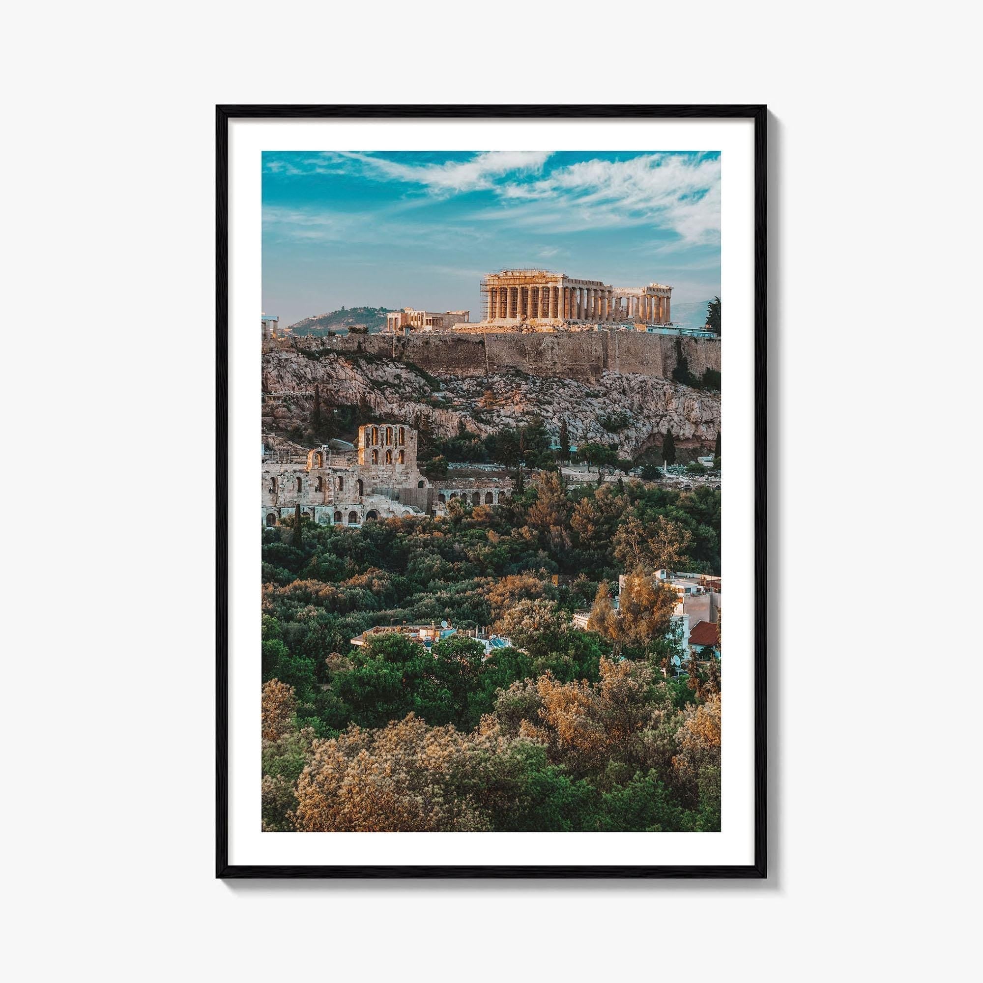Athens Greece Skyline Fine Art Photo Print, Acropolis Wall Poster