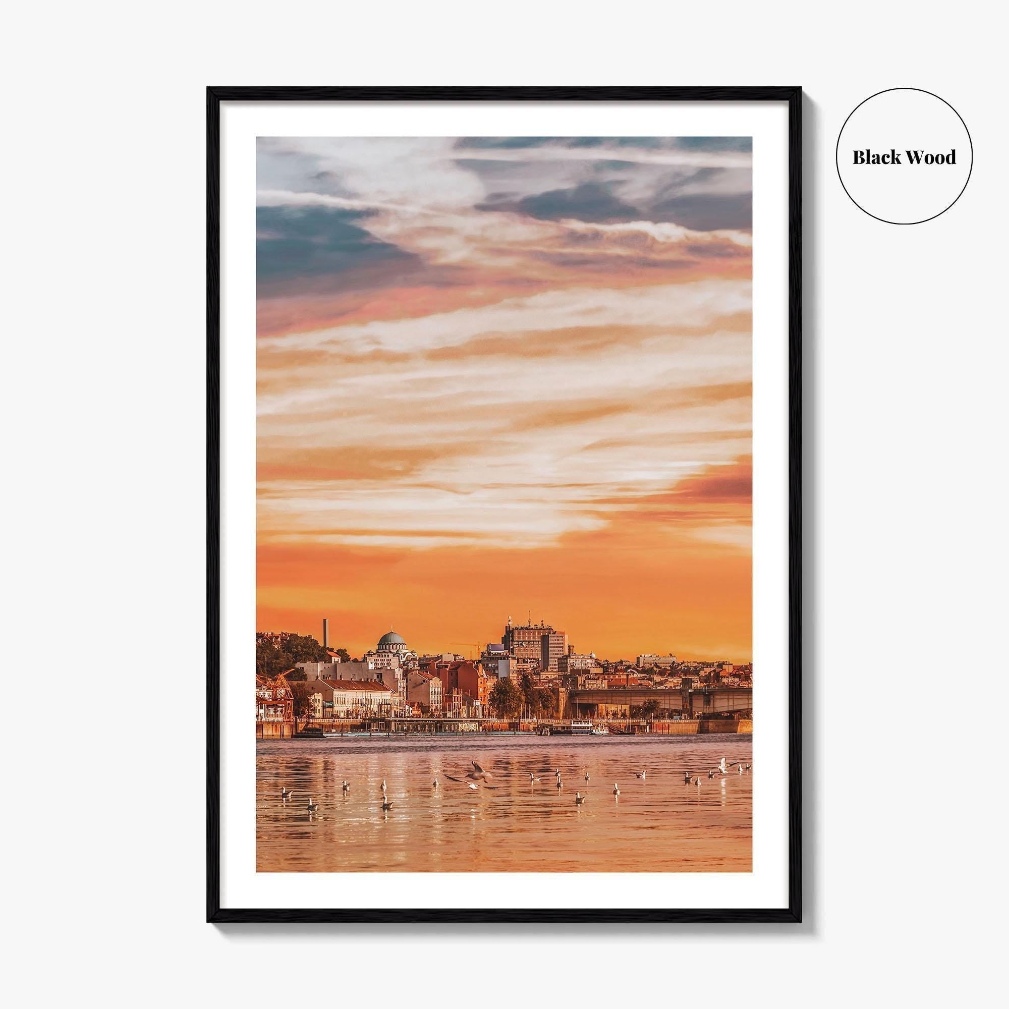 Belgrade Skyline Fine Art Photo Print, Sava River, Serbia, Beograd, Wall Poster