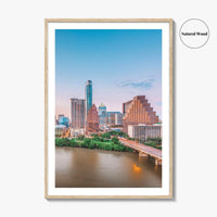 Austin Skyline Fine Art Photo Print, Texas Poster, Colorado River, ATX