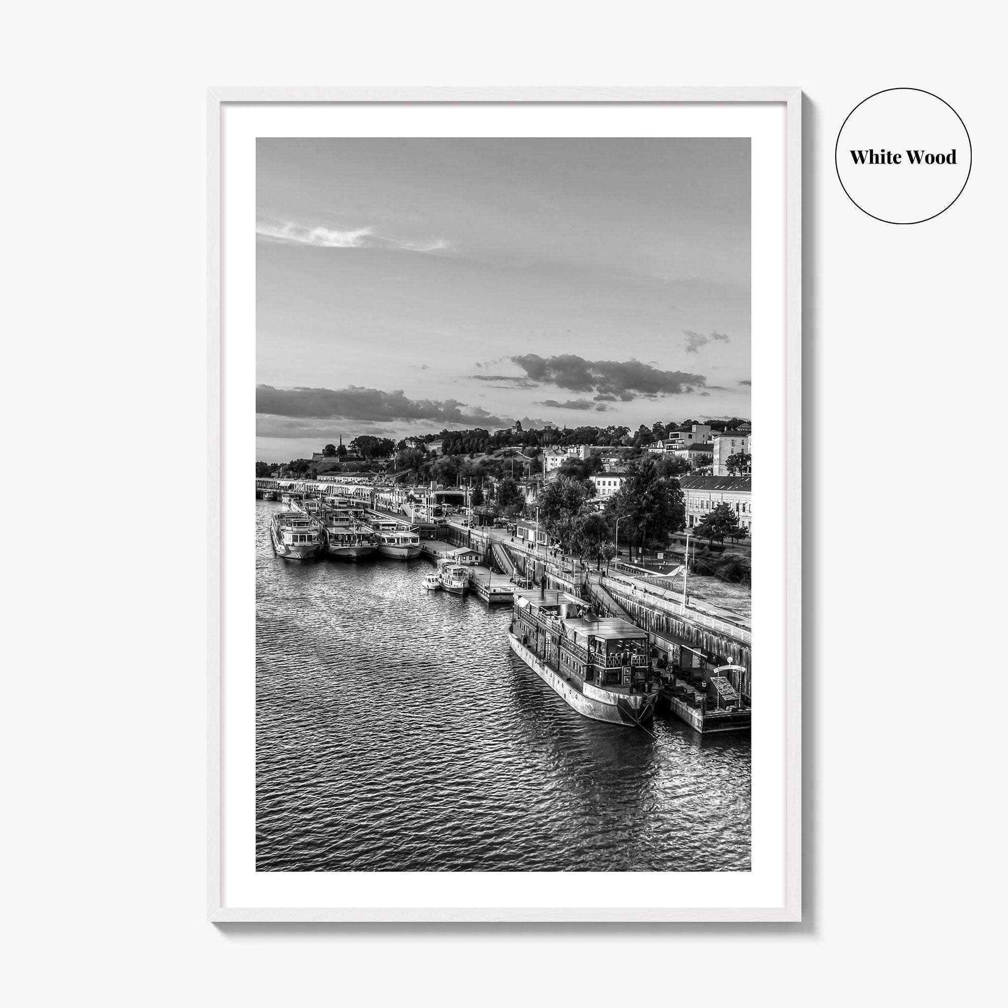 Belgrade Black and White Fine Art Photo Print, Serbia Photo Poster, Beograd Ship