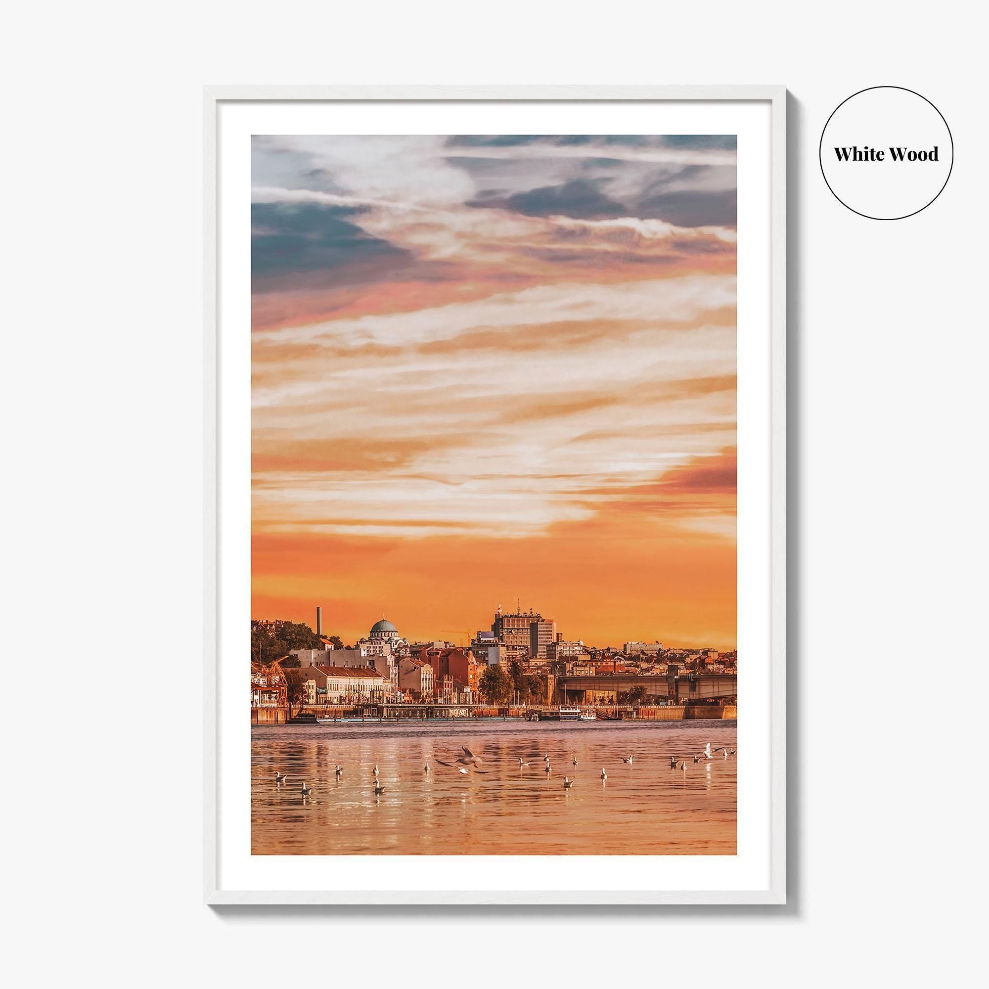Belgrade Skyline Fine Art Photo Print, Sava River, Serbia, Beograd, Wall Poster