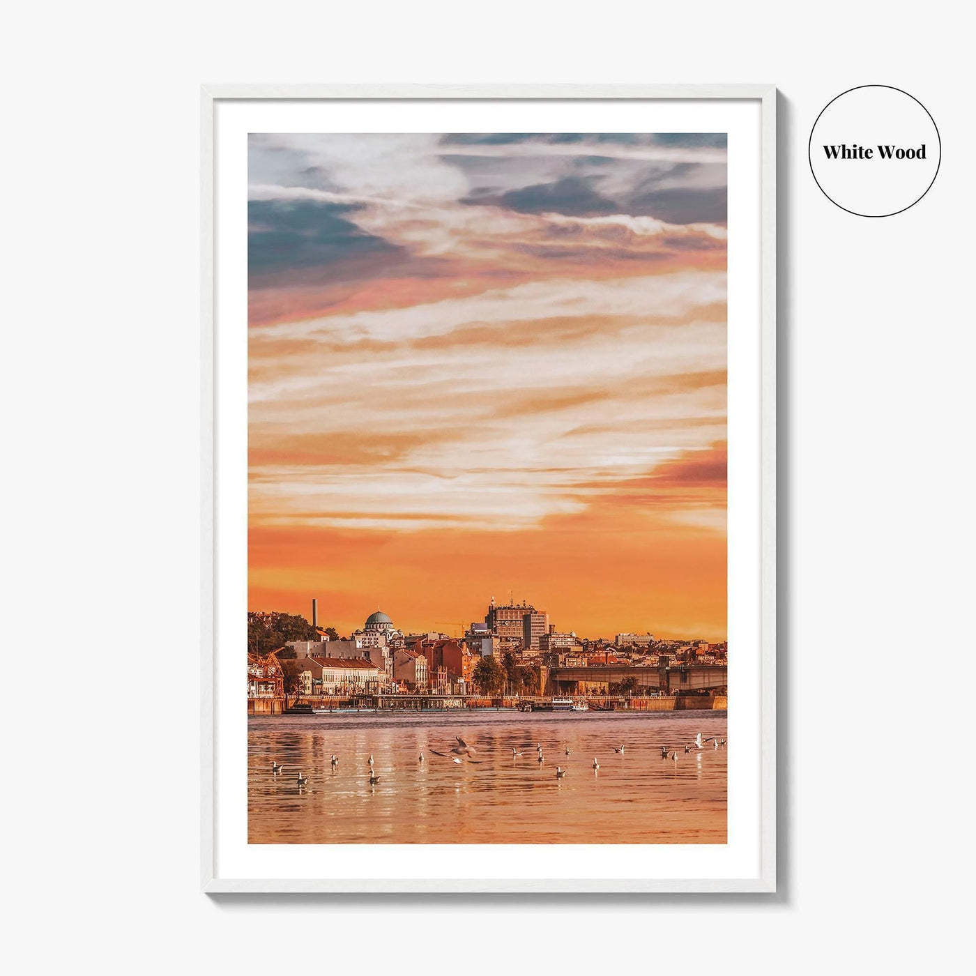 Belgrade Skyline Fine Art Photo Print, Sava River, Serbia, Beograd, Wall Poster
