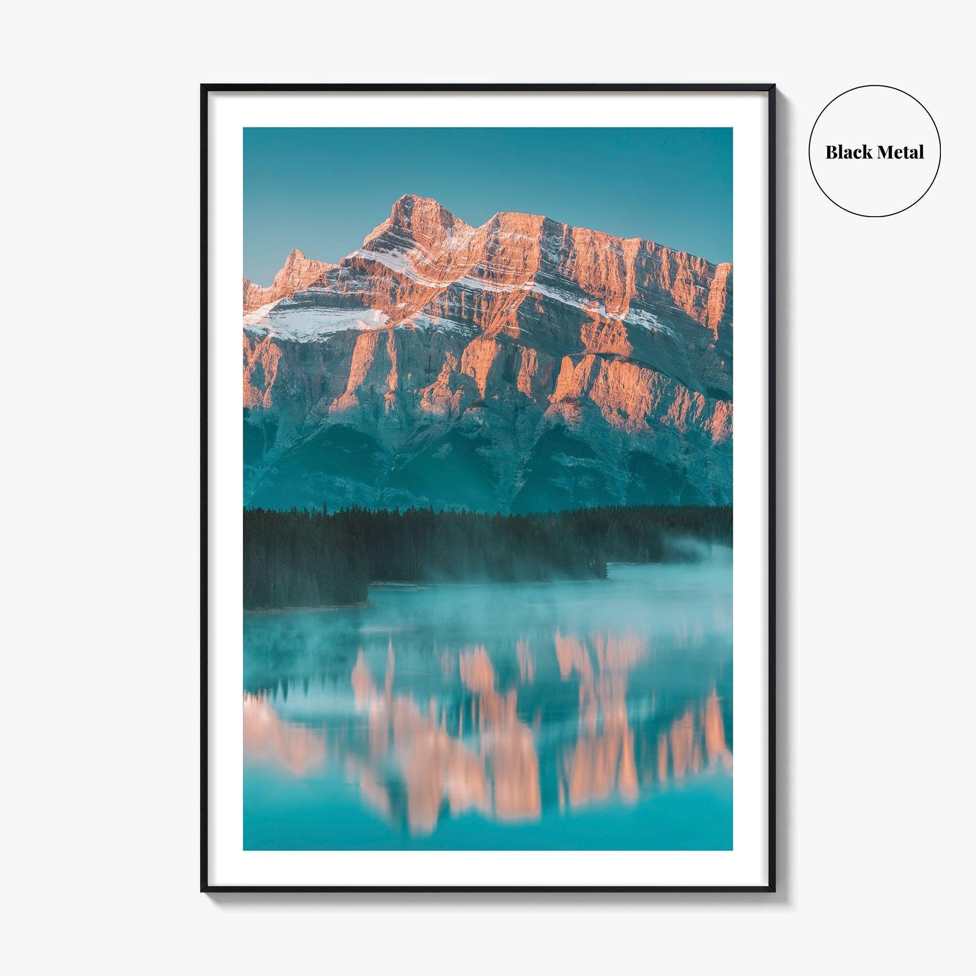 Banff National Park Fine Art Photo Print, Two Jack Lake, Alberta Canada Wall Poster