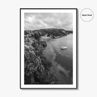 Anguilla Black and White Fine Art Photo Print, Caribbean Island Cliffs, Caribbean Poster
