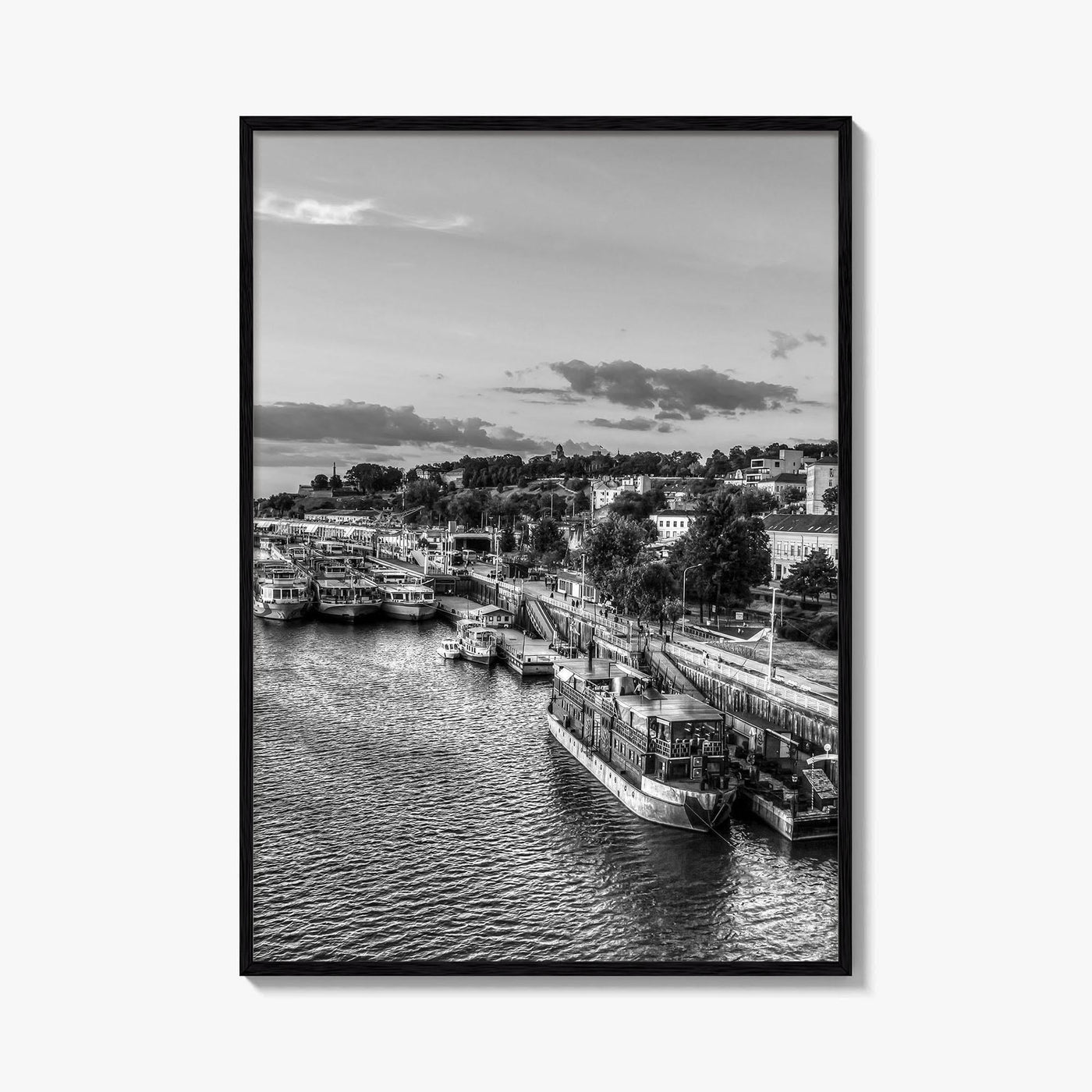 Belgrade Black and White Fine Art Photo Print, Serbia Photo Poster, Beograd Ship