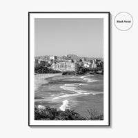 Biarritz Black and White Fine Art Photo Print, Basque France, Grande Plage Poster