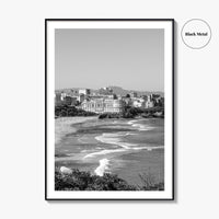 Biarritz Black and White Fine Art Photo Print, Basque France, Grande Plage Poster