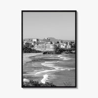 Biarritz Black and White Fine Art Photo Print, Basque France, Grande Plage Poster