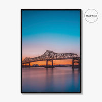 Baton Rouge Fine Art Photo Print, Louisiana, Mississippi River Bridge, USA Wall Decor Poster