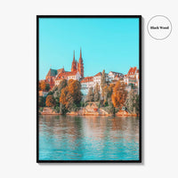 Basel Fine Art Photo Print, Basler Münster, Rhine River, Switzerland