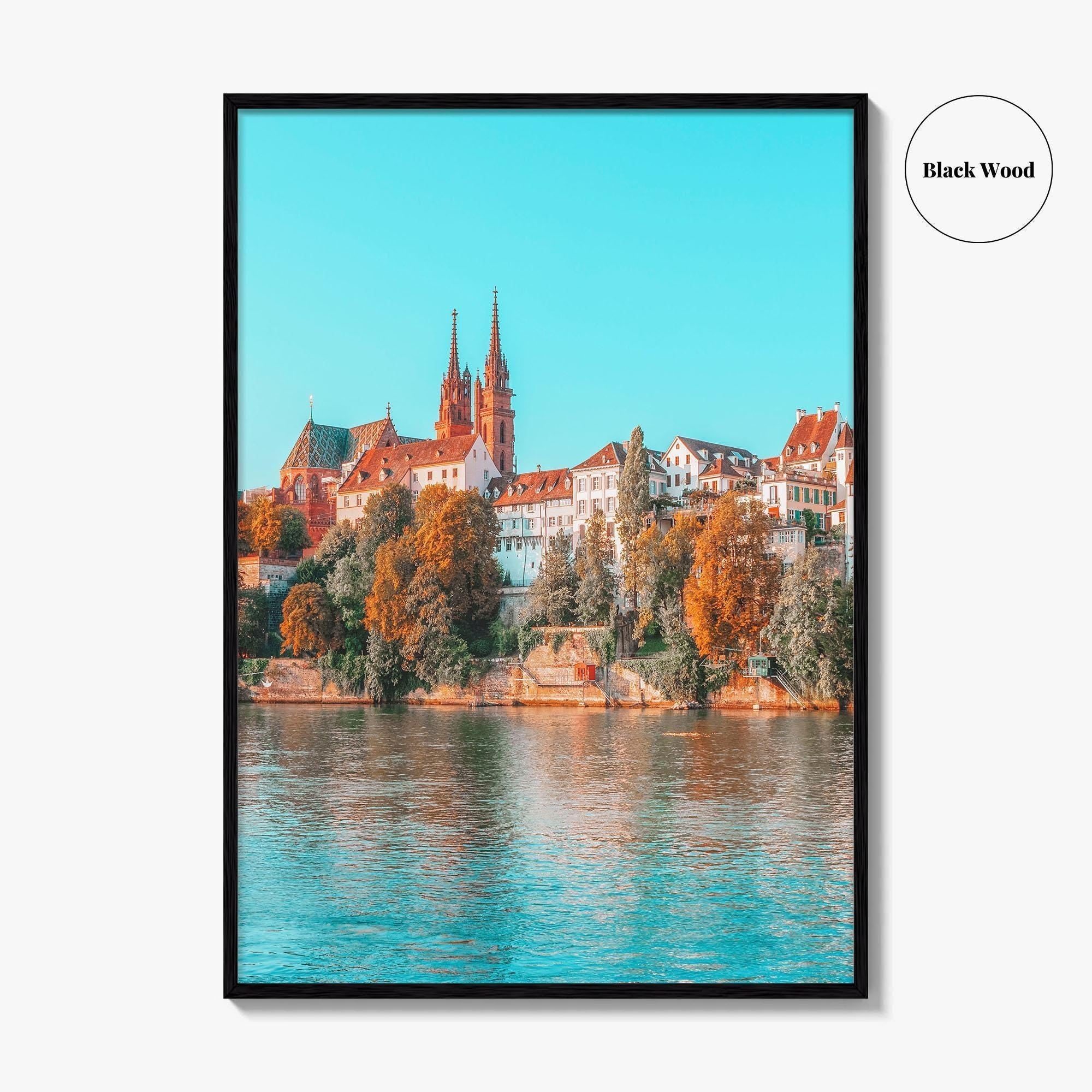 Basel Fine Art Photo Print, Basler Münster, Rhine River, Switzerland