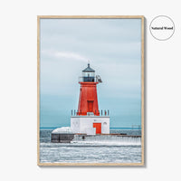 Ann Arbor Fine Art Photo Print, Michigan Lighthouse Wall Decor Poster, USA