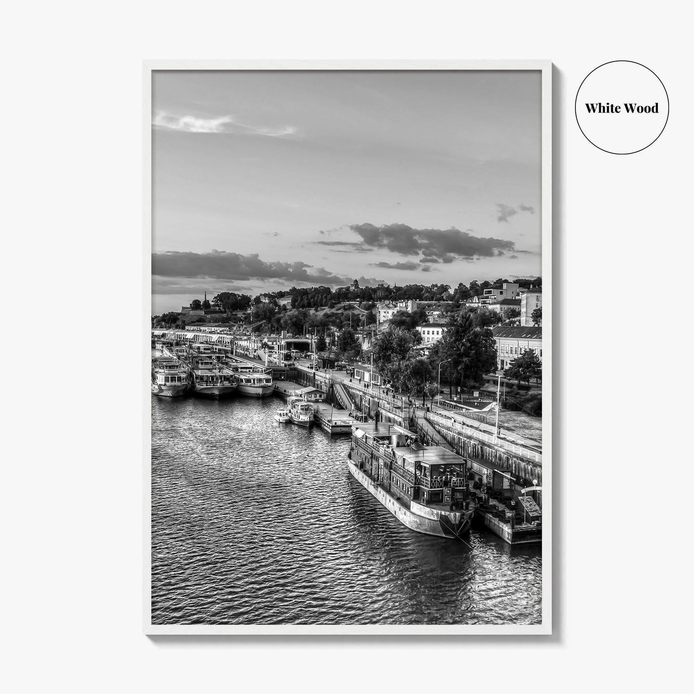 Belgrade Black and White Fine Art Photo Print, Serbia Photo Poster, Beograd Ship