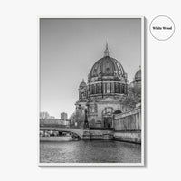 Berlin Black and White Fine Art Photo Print, Berliner Dom Museum Island Germany Poster