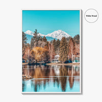 Bend Fine Art Photo Print, Mirror Pond Deschutes River, Oregon USA Wall Decor Poster