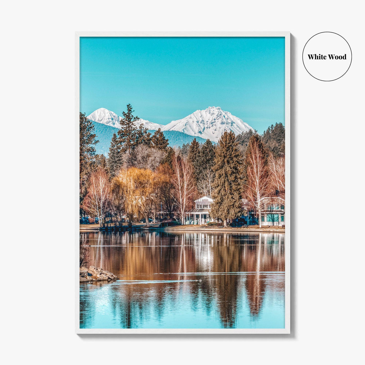 Bend Fine Art Photo Print, Mirror Pond Deschutes River, Oregon USA Wall Decor Poster