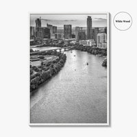 Austin Skyline Black and White Fine Art Photo Print, Texas, USA Poster, Wall Decor
