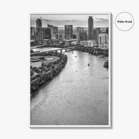 Austin Skyline Black and White Fine Art Photo Print, Texas, USA Poster, Wall Decor