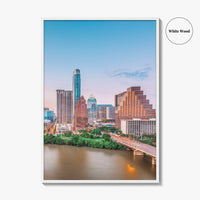 Austin Skyline Fine Art Photo Print, Texas Poster, Colorado River, ATX