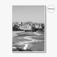 Biarritz Black and White Fine Art Photo Print, Basque France, Grande Plage Poster