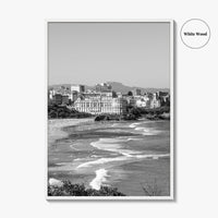 Biarritz Black and White Fine Art Photo Print, Basque France, Grande Plage Poster